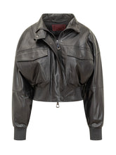 Marella Codesign Black Leather Jacket with Buttons - Collezione Happy Birthday | Lidia Shopping