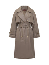 Marella First Class Taupe Leather Trench with Belt - Collezione Happy Birthday | Lidia Shopping