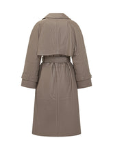 Marella First Class Taupe Leather Trench with Belt - Collezione Happy Birthday | Lidia Shopping
