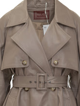 Marella First Class Taupe Leather Trench with Belt - Collezione Happy Birthday | Lidia Shopping