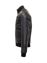 Renzo Cenci Leather Bomber Jacket with Ribbed Details - Collezione Happy Birthday | Lidia Shopping