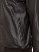 Renzo Cenci Leather Bomber Jacket with Ribbed Details - Collezione Happy Birthday | Lidia Shopping
