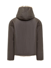 Yves Salomon Brown Shearling Hooded Jacket - Collezione Happy Birthday | Lidia Shopping