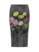 Gonna Midi con Stampa Floreale Msgm - Abbigliamento Donna | Lidia Shopping