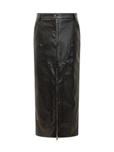 Gonna Midi in Ecopelle con Zip Msgm - Abbigliamento Donna | Lidia Shopping