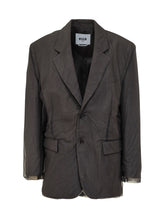 MSGM Oversized Grey Blazer - Collezione Happy Birthday | Lidia Shopping