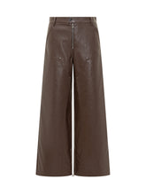 Pantaloni Culotte in Ecopelle Marrone Msgm - Abbigliamento Donna | Lidia Shopping