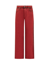Jeans Wide-Leg Rosso MSGM - Abbigliamento Donna | Lidia Shopping