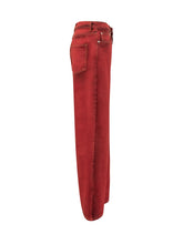 Jeans Wide-Leg Rosso MSGM - Abbigliamento Donna | Lidia Shopping