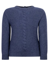 L Orso Bruno Blue Cable Knit Sweater - Collezione Happy Birthday | Lidia Shopping