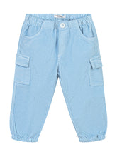 L Orso Bruno Blue Corduroy Cargo Pants - Collezione Happy Birthday | Lidia Shopping