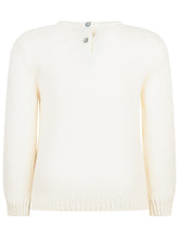 L Orso Bruno Ivory Sweater with Teddy Bear - Collezione Happy Birthday | Lidia Shopping