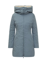 Add Long Light Blue Puffer Jacket with Hood - Add | Lidia Shopping