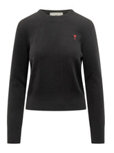Black Heart Logo Wool Sweater Ami Alexandre Mattiussi - Ami Alexandre Mattiussi | Lidia Shopping