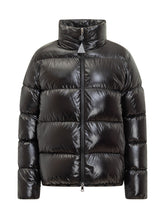 Abbadia Moncler Black Down Jacket with Zip - Collezione Happy Birthday | Lidia Shopping