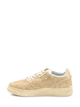 Autry Rosé Medialist Low Gold Rhinestone Sneakers - Collezione Happy Birthday | Lidia Shopping