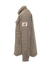 Sovracamicia After Label Check Beige E Verde - Abbigliamento Uomo | Lidia Shopping