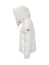 Piumino After Label Bianco con Cappuccio - Abbigliamento Donna | Lidia Shopping