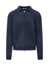 Cardigan Lorenzoni Blu con Zip e Colletto - Abbigliamento Uomo | Lidia Shopping