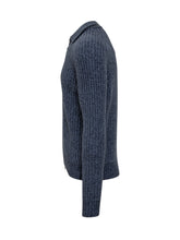 Cardigan Lorenzoni Blu con Zip e Colletto - Abbigliamento Uomo | Lidia Shopping