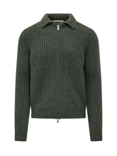 Cardigan Lorenzoni Verde con Zip - Abbigliamento Uomo | Lidia Shopping