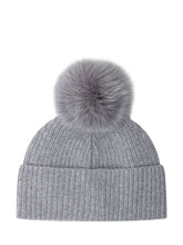 Grey Wool Beanie with Pom-Pom Nima 1708 - Collezione Happy Birthday | Lidia Shopping