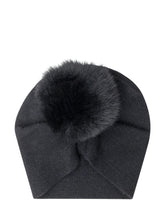 Black Knit Hat with Pom-Pom Nima 1708 - Collezione Happy Birthday | Lidia Shopping