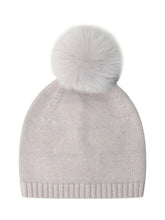 Light Grey Knit Hat with Pom-Pom Nima 1708 - Collezione Happy Birthday | Lidia Shopping