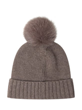 Taupe Knit Hat with Pom-Pom Nima 1708 - Collezione Happy Birthday | Lidia Shopping