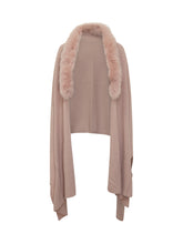 Knit Cape with Real Fur Collar Nima - Collezione Happy Birthday | Lidia Shopping
