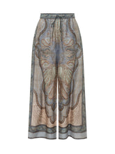 Wide-Leg Paisley-Print Chiffon Pants - Collezione Happy Birthday | Lidia Shopping