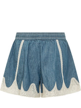 Denim Shorts with Lace Trims - Collezione Happy Birthday | Lidia Shopping
