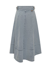 Gonna Midi In Denim Con Pieghe - Abbigliamento Donna | Lidia Shopping