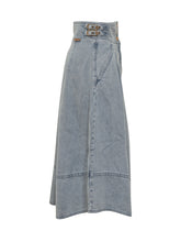 Gonna Midi In Denim Con Pieghe - Abbigliamento Donna | Lidia Shopping