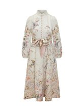 Botanical-Print Midi Dress with Sash Belt - Collezione Happy Birthday | Lidia Shopping