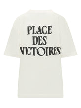 AMI ALEXANDRE MATTIUSSI - T-Shirt Boxy Fit con Logo - Beige | Lidia Shopping ® | Official Website