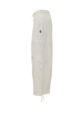 KENZO - Pantaloni Cargo con Vita Elasticizzata - Bianco - LIDIASHOPPING® - Official Website
