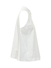 BOSS - Becola Sleeveless Top with Collar and Buttons - White - LIDIASHOPPING® - Official Website