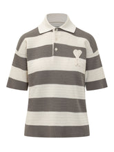 Polo a Maniche Corte con Colletto e Motivo a Righe - Abbigliamento Donna | Lidia Shopping