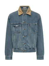 Giacca in Denim con Colletto in Velluto a Coste - Abbigliamento Uomo | Lidia Shopping