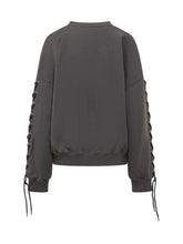 Felpa con Lacci alle Maniche - Abbigliamento Donna | Lidia Shopping