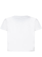 STELLA MCCARTNEY KIDS - T-shirt con Mini Logo Circolare sul Petto - Bianco | Lidia Shopping | Official Website
