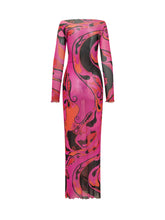 PUCCI - Long Tulle Dress with Abstract Print - Pink - LIDIASHOPPING® - Official Website