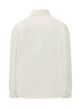 AMI ALEXANDRE MATTIUSSI - Overshirt con Bottoni e Logo Ricamato - Bianco | Lidia Shopping ® | Official Website