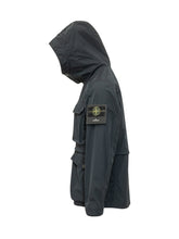 STONE ISLAND - Short Parka with Hood and Utility Pockets - Blue - LIDIASHOPPING® - Official Website