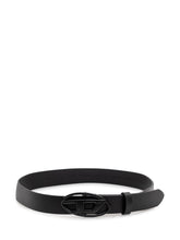 DIESEL KIDS - Belt with Oval Metal Buckle - Black - LIDIASHOPPING® - Official Website