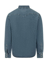 Camicia Western In Denim con Bottoni a Pressione - Abbigliamento Uomo | Lidia Shopping