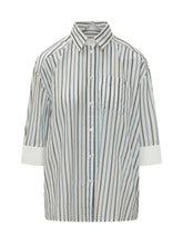 Camicia a Righe con Taschino - Abbigliamento Donna | Lidia Shopping