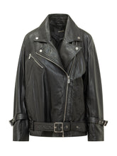 Leather Biker Jacket with Belt - Collezione Happy Birthday | Lidia Shopping