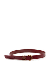 PINKO - Cintura Tamboril con Fibbia Logo - Rosso - LIDIASHOPPING® - Official Website